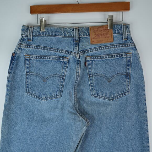 Vtg Levis 551 Jeans 12S (31x28.5) Relaxed Fit Tapered Leg High Rise 1995 USA - Picture 4 of 14